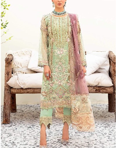 Luxury Handwork Heavy Embroidered Organza Wedding Dress 2023 Price in Pakistan