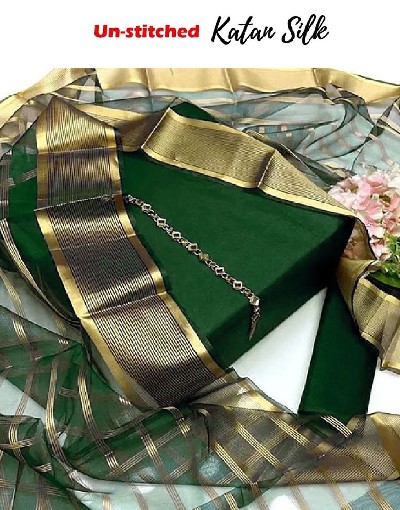 Banarsi Style Katan Silk Dress with Lining Organza Dupatta