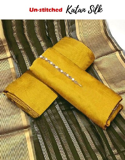 Banarsi Style Katan Silk Dress with Lining Organza Dupatta