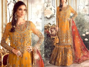 Luxury Handwork Heavy Embroidered Organza Bridal Dress 2024 Price in Pakistan