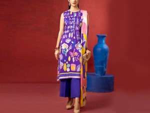 Digital Print Lawn Dress 2024 with Diamond Voil Dupatta Price in Pakistan
