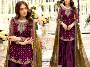 Handwork Heavy Embroidered Chiffon Party Wear Dress 2024 Price in Pakistan