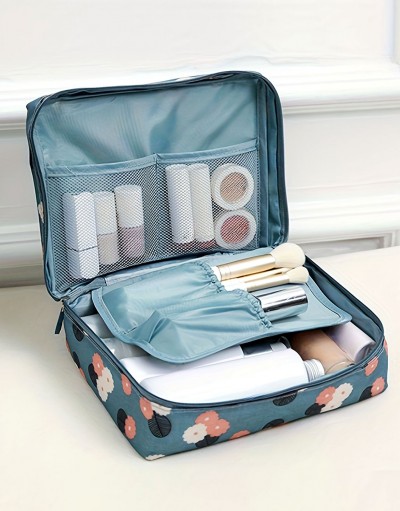 High Quality Flower Print Makeup & Trave