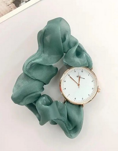 Cute Satin Hair Ring Green Strap Casual 
