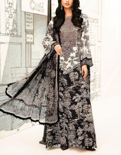 All-Over Print Embroidered Lawn Dress 20