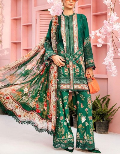 All-Over Print Embroidered Lawn Suit 202