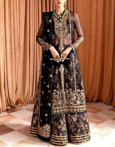 Luxurious Handwork Heavy Embroidered Bla