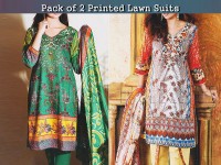 Pack of 2 Abrish Classic Lawn Suits of Your Choice Price in Pakistan